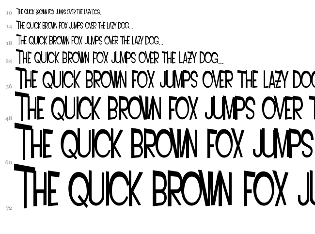 SF Intoxicated Blues font waterfall